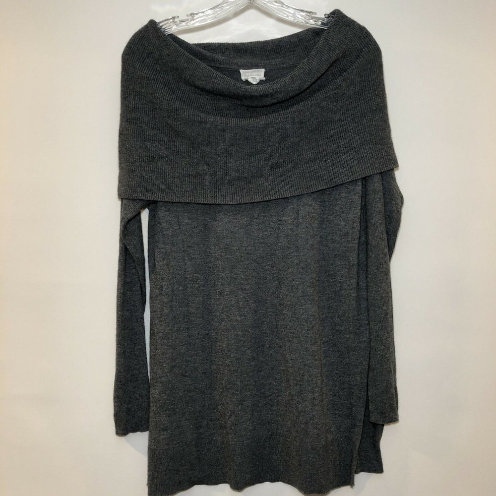 Caslon Charcoal Off-Shoulder Sweater
